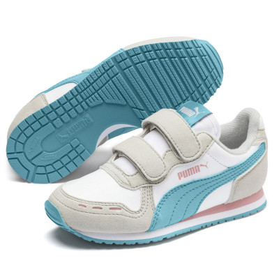 Buty dla dzieci Puma Cabana Racer SL V PS beżowo-błękitne 360732 78