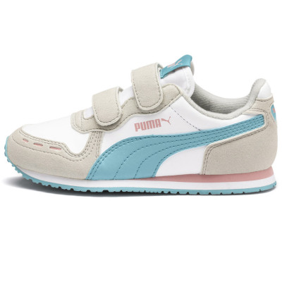 Buty dla dzieci Puma Cabana Racer SL V PS beżowo-błękitne 360732 78