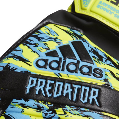 Rękawice bramkarskie adidas Predator JUNIOR czarno żółto niebieskie DY2625