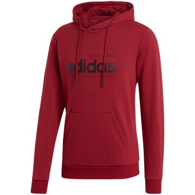 Bluza męska adidas M Brilliant Basic Hoody czerwona EI4637