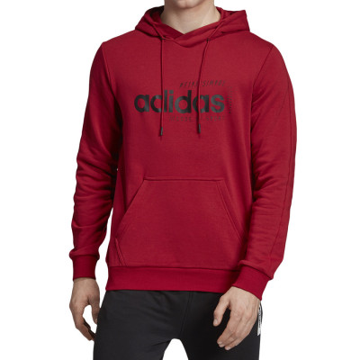 Bluza męska adidas M Brilliant Basic Hoody czerwona EI4637