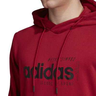 Bluza męska adidas M Brilliant Basic Hoody czerwona EI4637