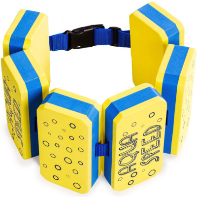 Pas wypornościowy do pływania Aqua-Speed Octopus Kiddie Swim Belt 6 części żółto-niebieski ref.184