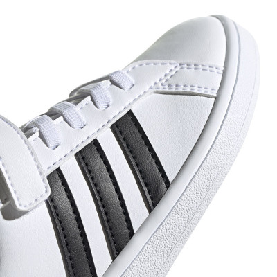 Buty dla dzieci adidas Grand Court C biało-czarne EF0109