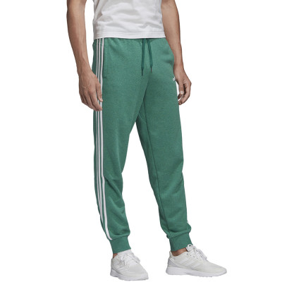 Spodnie męskie adidas Essentials 3 Stripes Tapered Pant FT zielone FM6284