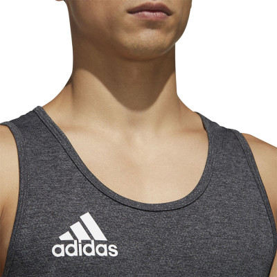 Koszulka męska adidas Rugby Singlet szara FM4134