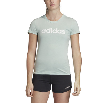 Koszulka damska adidas W Essentials Linear Slim Tee miętowa FM6424