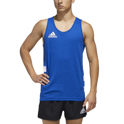 Koszulka męska adidas Rugby Singlet niebieska FM4137