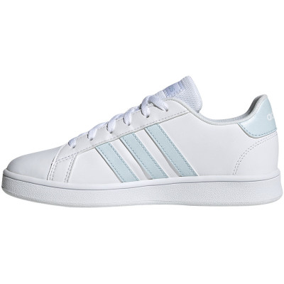 Buty dla dzieci adidas Grand Court K biało-niebieskie EG1994