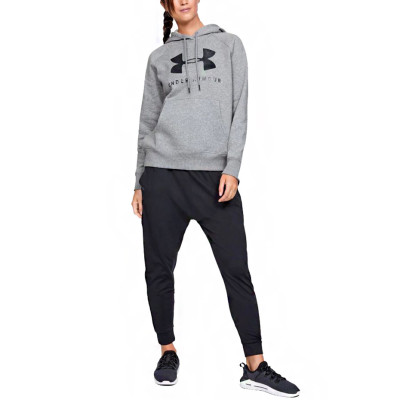 Bluza damska Under Armour Rival Fleece Graphic Hoodie szara 1348550 035