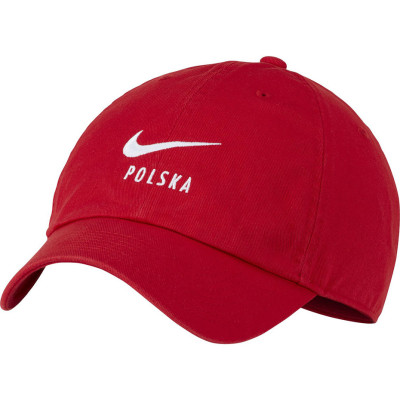 Czapka z daszkiem Nike Polska H86 Swoosh czerwona CU7540 611