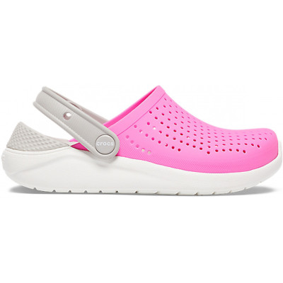 Chodaki dla dzieci Crocs LiteRide Clog Kids różowo-białe 205964 6QR