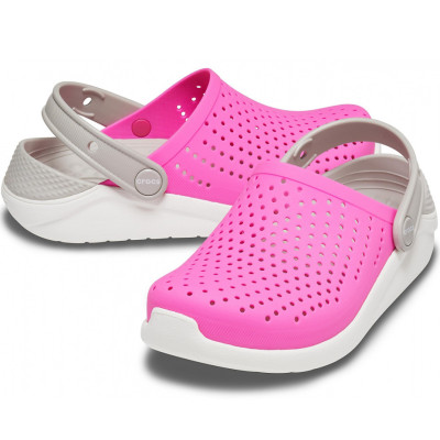 Chodaki dla dzieci Crocs LiteRide Clog Kids różowo-białe 205964 6QR