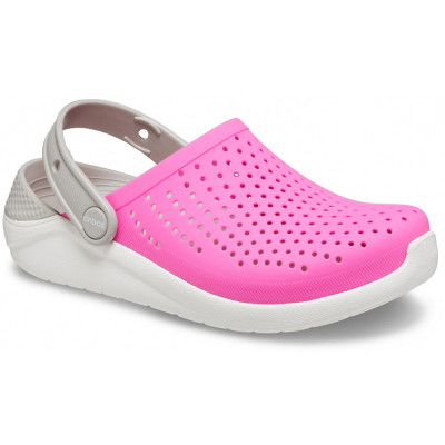 Chodaki dla dzieci Crocs LiteRide Clog Kids różowo-białe 205964 6QR