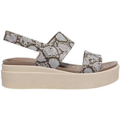 Sandały damskie Crocs Brooklyn Low Wedge W multi stucco 206453 93T