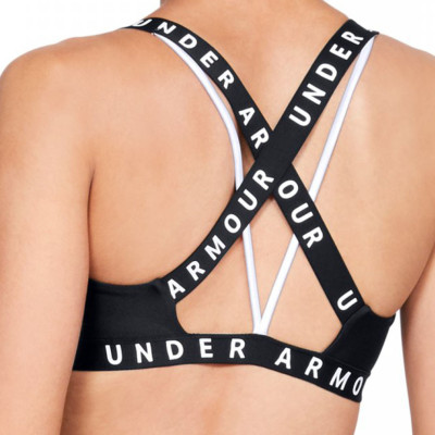 Stanik sportowy Under Armour Wordmark Strappy Sportlette czarny 1325613 001