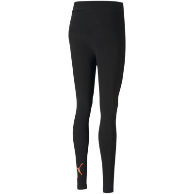 Legginsy damskie Puma ESS Logo czarno-pomarańczowe 853462 56