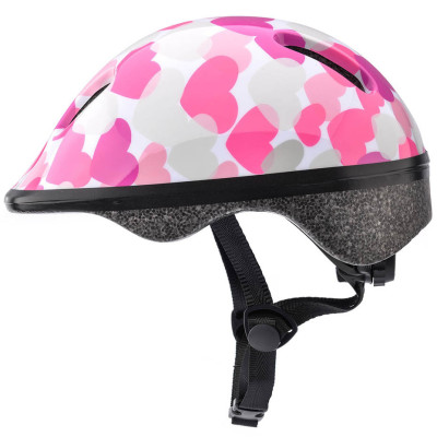 Kask rowerowy Meteor KS06 Hearts pink roz XS 44-48cm 24818