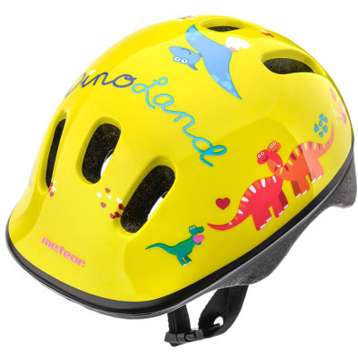 Kask rowerowy Meteor KS06 Dino rozm. XS 44-48 cm żółty 24838