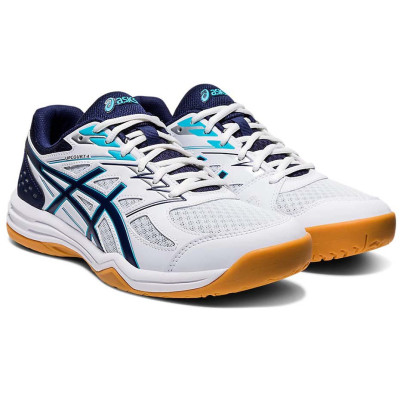 Buty męskie do siatkówki Asics Upcourt 4 biało-granatowe 1071A053 100