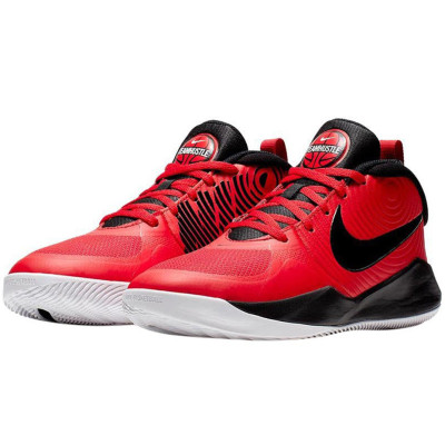 Buty dla dzieci Nike Team Hustle czerwono-czarne AQ4224 600