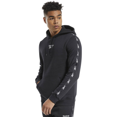 Bluza męska Reebok Te Tape Hoodie czarna GQ4212