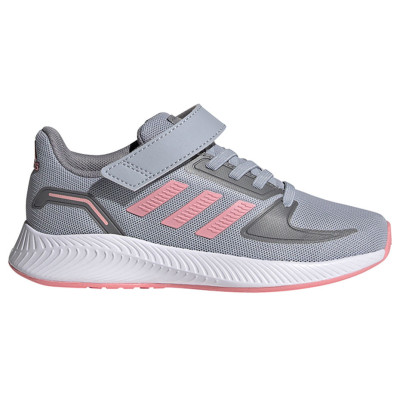 Buty dla dzieci adidas Runfalcon 2.0 C szaro-różowe FZ0111