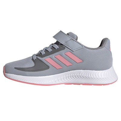 Buty dla dzieci adidas Runfalcon 2.0 C szaro-różowe FZ0111