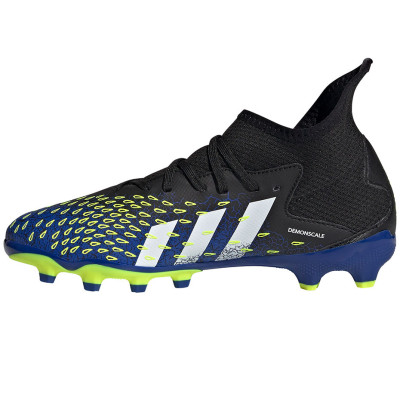 Buty piłkarskie adidas Predator Freak.3 MG J czarno-niebieskie FY0621