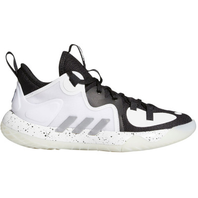 Buty dla dzieci adidas Harden Stepback 2 J biało-czarne FZ1545