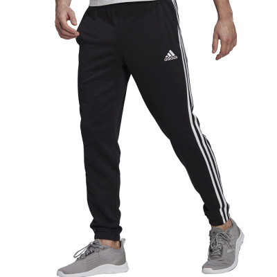 Spodnie męskie adidas Essentials Tapered Elasticcuff 3 Stripes Pant czarne GK8829