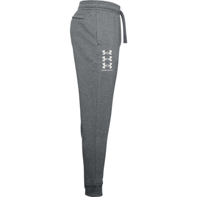 Spodnie męskie Under Armour Rival Fleece 3Logo Jogger ciemnoszare 1357131 012