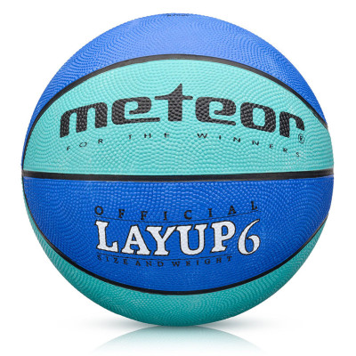 Piłka koszykowa Meteor LayUp 6 niebieska 07087