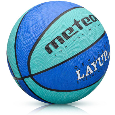 Piłka koszykowa Meteor LayUp 6 niebieska 07087