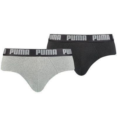 Bielizna męska Puma Basic Brief 2P szara, czarna 889100 19