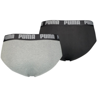 Bielizna męska Puma Basic Brief 2P szara, czarna 889100 19