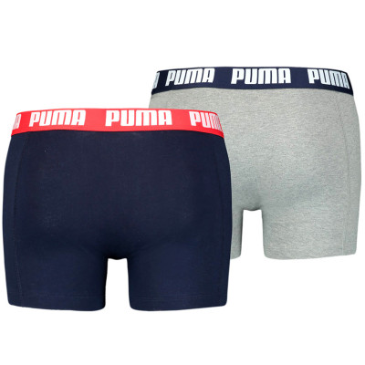 Bokserki męskie Puma Basic Boxer 2P granatowe, szare 906823 35