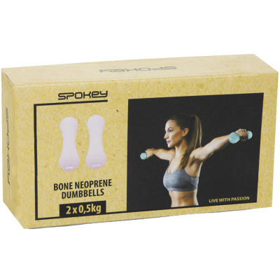 Zestaw różowych hantli neoprenowych 2x 0,5 kg Spokey BONE 926519