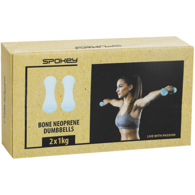 Zestaw hantli neoprenowych Spokey BONE różowe 2 x 1 kg 941961