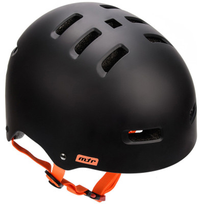 Kask rowerowy Meteor CM04 L 58-60 cm czarno-pomarańczowy 24945