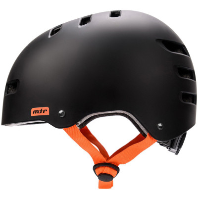 Kask rowerowy Meteor CM04 L 58-60 cm czarno-pomarańczowy 24945