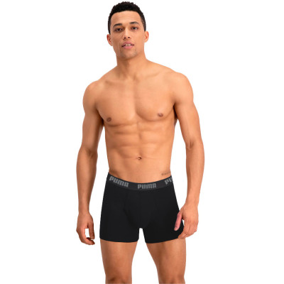 Bokserki męskie Puma Basic Boxer 2P czarne 888869 78