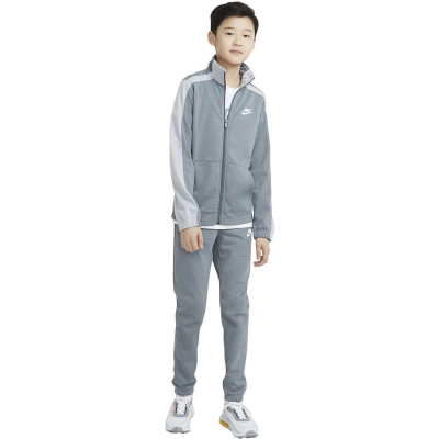 Dres dla dzieci Nike Nsw Hbr Poly Tracksuit szary DD0324 084