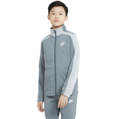 Dres dla dzieci Nike Nsw Hbr Poly Tracksuit szary DD0324 084