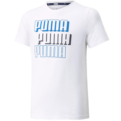 Koszulka dla dzieci Puma Alpha Tee B biała 589257 02