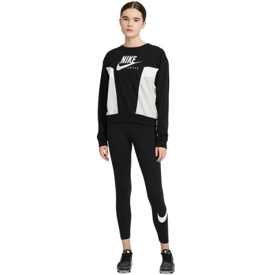 Legginsy damskie Nike Sportswear Essential Gx Mr Legging Swoosh czarne CZ8530 010