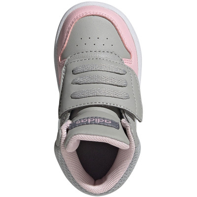 Buty dla dzieci adidas Hoops Mid 2.0 I szaro-różowe GZ7779