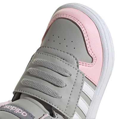 Buty dla dzieci adidas Hoops Mid 2.0 I szaro-różowe GZ7779