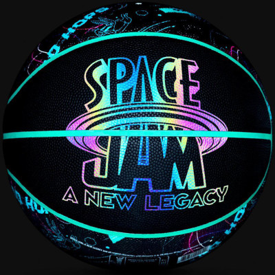 Piłka do koszykówki Spalding Space Jam czarno-zielona 77121Z