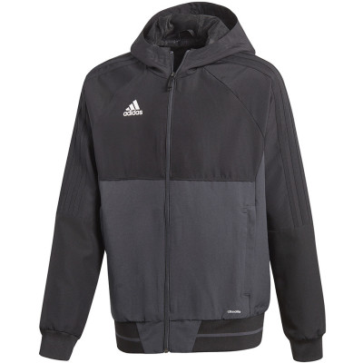 Bluza dla dzieci adidas Tiro 17 Presentation Jacket JUNIOR czarno-szara AY2857